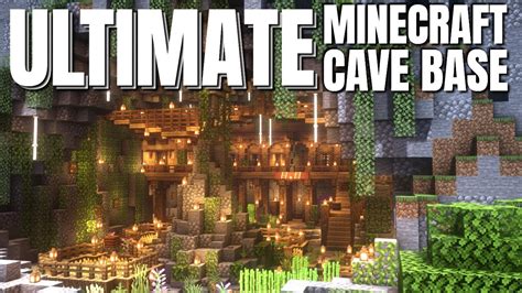 The ULTIMATE Minecraft Cave Base: Custom Cave Built from Scratch Minecraft Survival Base ...