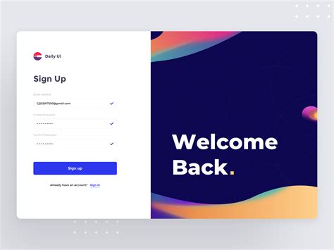 Sign up | Daily UI by CJ__Alex for DCU on Dribbble