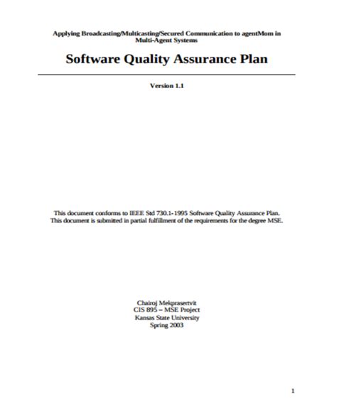 12+ Software Quality Assurance Plan Templates - PDF