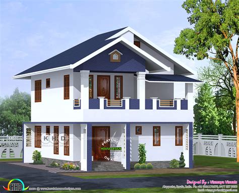 4 BHK sloped roof house architecture - Kerala Home Design and Floor ...