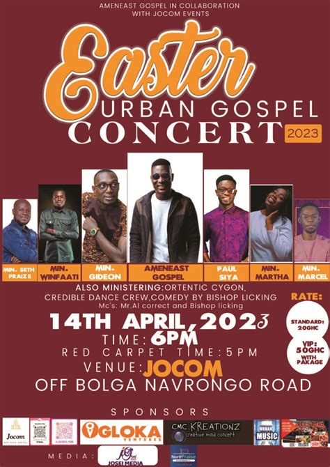 AmenEast Gospel Lines Up 6 Minister For His Easter Urban Gospel Concert ...