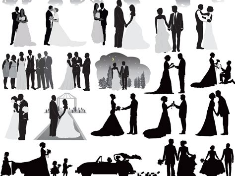 Wedding Party Silhouette Clip Art Program