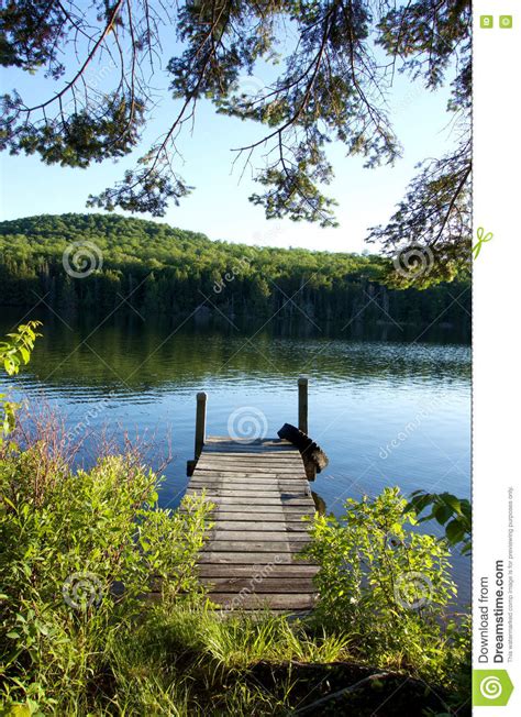 Lake House Dock stock photo. Image of pond, dock, relaxed - 73332662