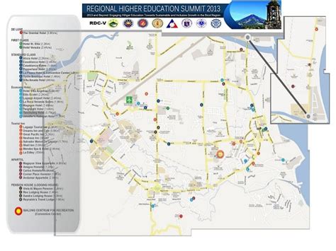 Legazpi city Hotels Map