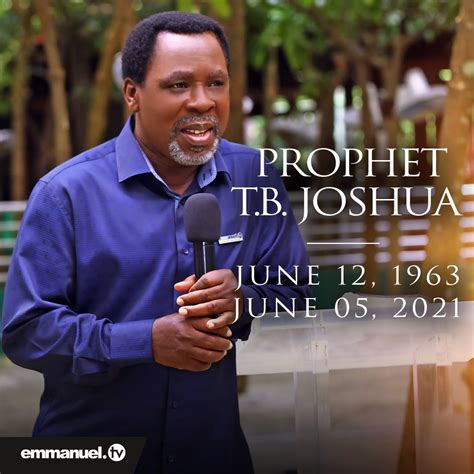 PROPHET TB JOSHUA – JUNE 12th 1963... - TB Joshua Ministries