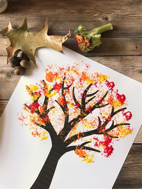 Easy Fall Tree Painting for Kids