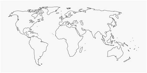 Outline Map Of The World Clipart