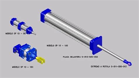 Micro Pneumatic Cylinders In 3d In AutoCAD | CAD library