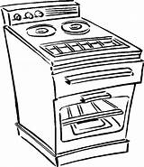 Oven Coloring Book  Home sketch template