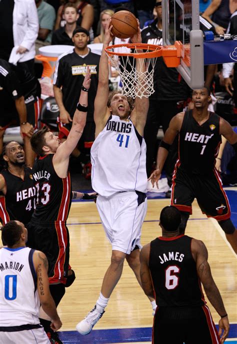 You Got Dunked On: 2011 NBA Finals: Dirk Nowitzki Baseline Dunk vs Heat ...