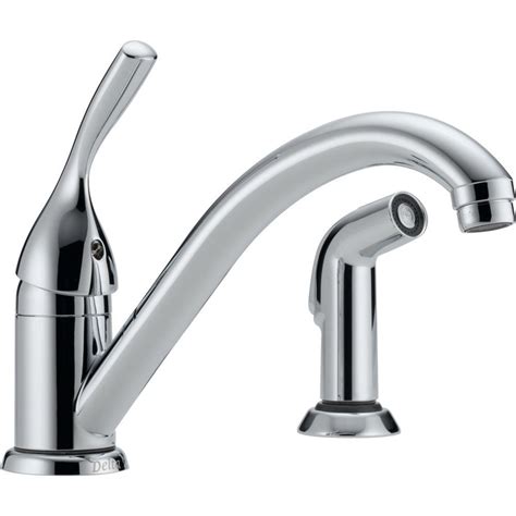 Delta Classic Single-Handle Standard Kitchen Faucet with Side Sprayer ...