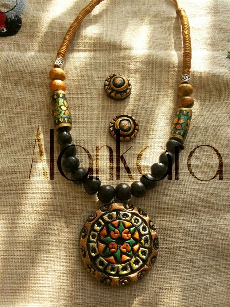 Pin by jolie rubin on Terracota jewelry | Terracotta jewellery designs ...