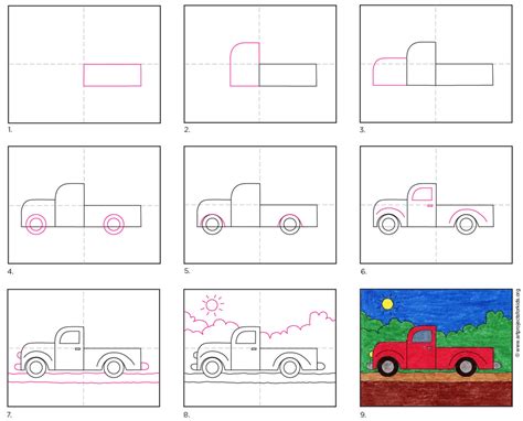 How to Draw a Pickup Truck | Art Projects for Kids