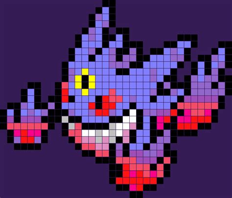 Mega Gengar Perler Beads Pattern / Bead Sprite | Pixel art pokemon ...