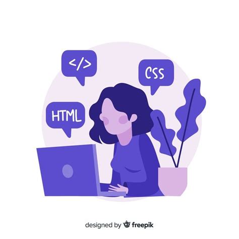 Download Colorful Illustration Of Female Programmer Working for free ...