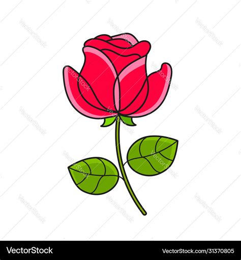 Rose symbol tattoo suitable for greeting card Vector Image