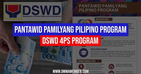 How to Apply DSWD 4Ps: Pantawid Pamilyang Pilipino Program - OWWA Member