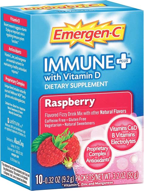 Amazon.com: Emergen-C Immune Plus, 10 Packets Each (Pack of 4) : Health & Household