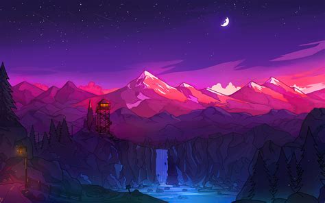 2880x1800 Colorful Mountains Night Minimal 8k Macbook Pro Retina ,HD 4k ...