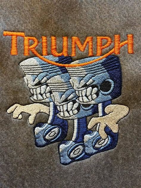 Embroidered logo Triumph motorcycle - Items with Logo embroidery designs - Machine embroidery ...