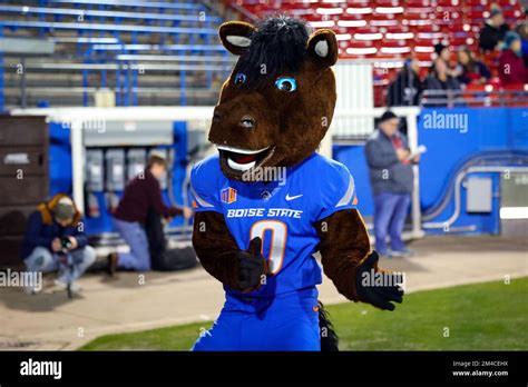 Boise State mascot Buster Bronco during the 2022 Frisco Bowl college football game, at Toyota ...