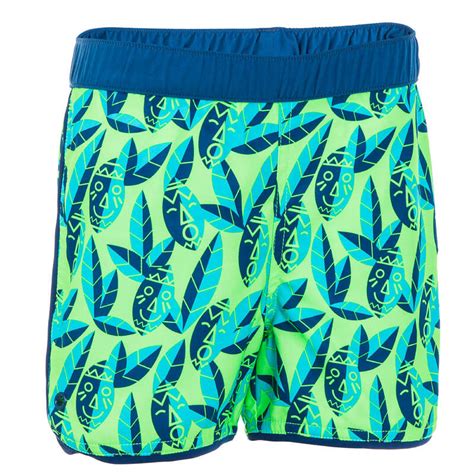 NABAIJI Baby Short Swim Shorts - Green Print | Decathlon