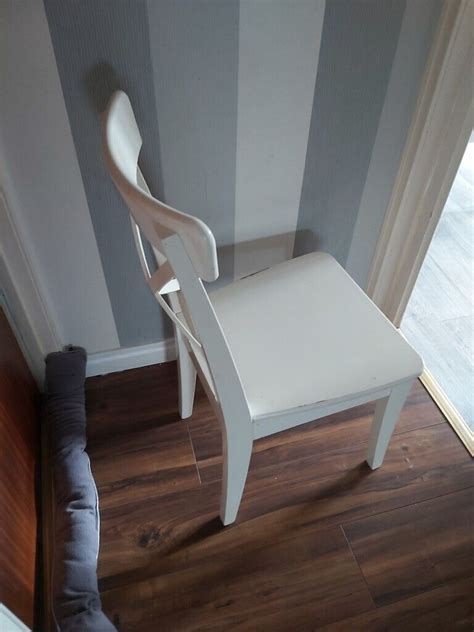 4 White Ikea dining chairs | in Newtownabbey, County Antrim | Gumtree