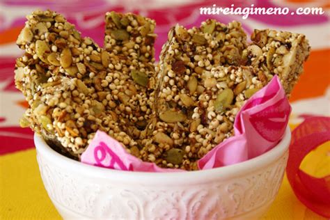 Barritas de semillas y frutos secos - receta vegana