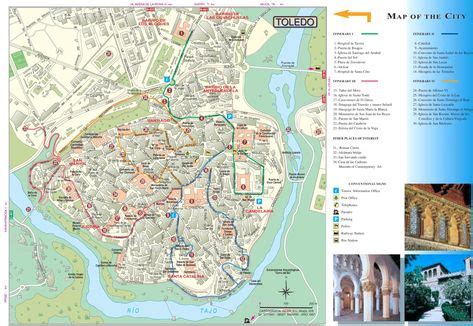 toledo-tourist-map.jpg 2.343×1.615 píxeles | Toledo, España, Mapas