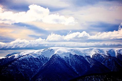 Snow Australia - beautiful view of snow covered mountains at Falls ...