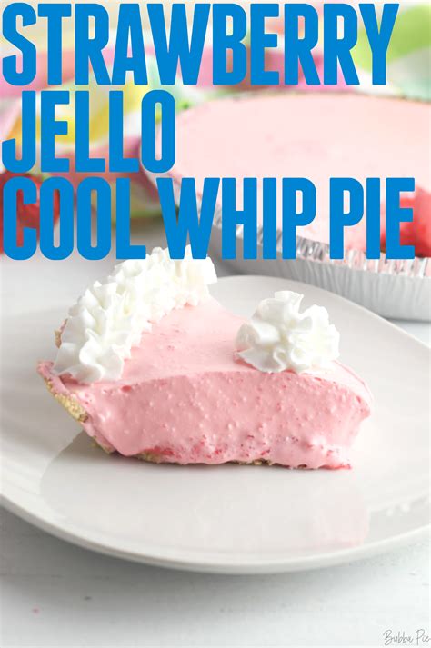 Strawberry Jello Cool Whip Pie is a quick and easy dessert that is light and fluffy in a graham ...