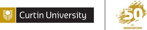 Curtin University Logo - Curtin 50 Years - (1454x302) Png Clipart Download