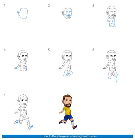 How to Draw Neymar - Step by Step Easy Drawing Guides - Drawing Howtos Sharpie Markers, Guided ...