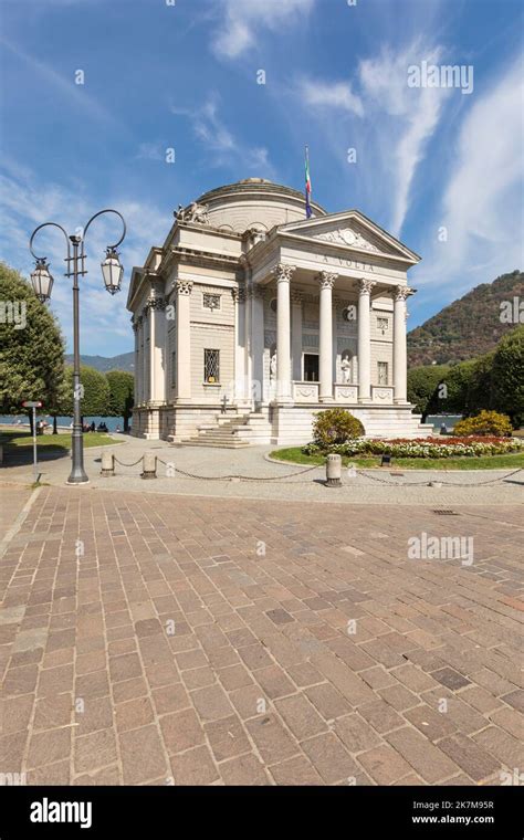 Museum for historic physician Alessandro Volta, the Tempio Voltiano, at Como, Italy Stock Photo ...