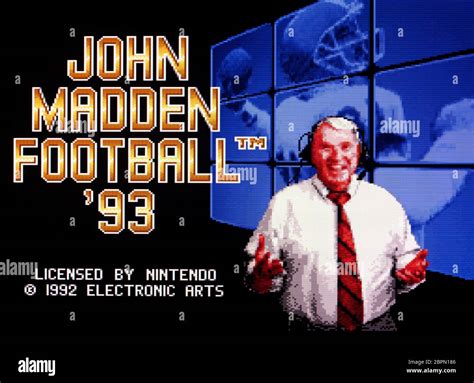 John Madden Football '93 - SNES Super Nintendo - Editorial use only ...