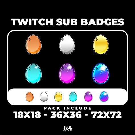 Egg Twitch Sub Badges / Subscriber Badges | Etsy