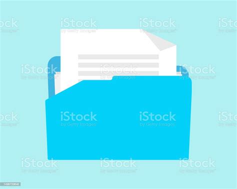 Blue Folder 2 Stock Illustration - Download Image Now - Blue, Business ...