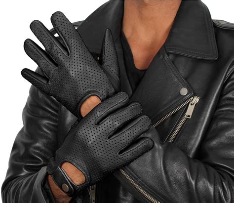 Black Leather Biker Gloves | Premium Quality In Australia