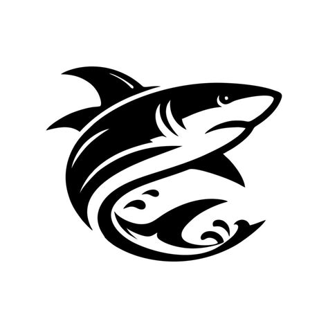 Shark logo design illustration. Black shark logo design 45815780 Vector ...