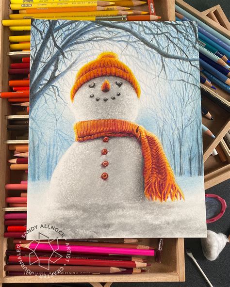 Drawing a snowman so real he might MELT! | Sandy Allnock