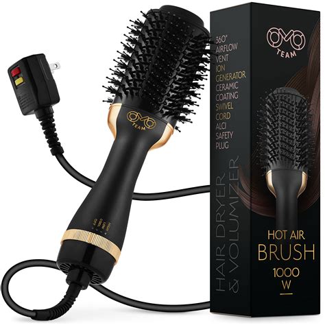 Professional Blowout Hair Dryer Brush, Black Gold Dryer and Volumizer ...