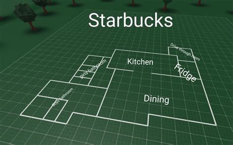 Bloxburg Starbucks Layout in 2024 | Cafe floor plan, Simple bedroom design, Coastal house plans