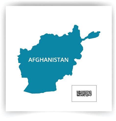 afghanistan map and flag of the Islamic Emirate of Afghanistan 10570626 Vector Art at Vecteezy