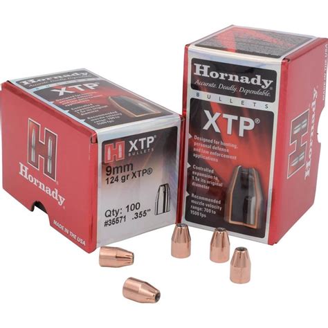 Hornady HP XTP® 9mm 124-Grain Bullets