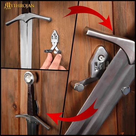 Sword Wall Hanger Display Mount for Swords and Knives Vertical Wall ...