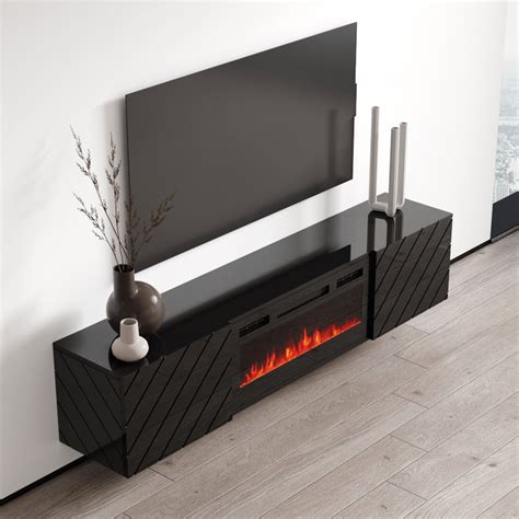 Luxe BL-EF Floating Fireplace TV Stand | Meble Furniture