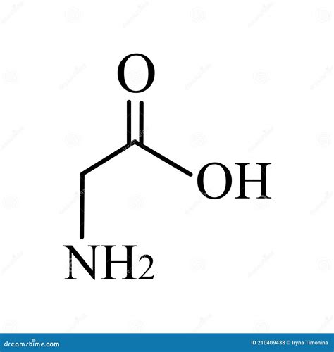 Amino Acid Glycine. the Chemical Molecular Formula of Glycine is an ...