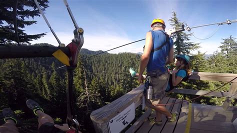 Zipline Grouse Mountain Vancouver, BC - YouTube