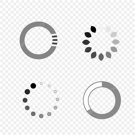 Loading Vector Hd PNG Images, Clarifying Black And White Loading Icons, Loading Icons, Black ...