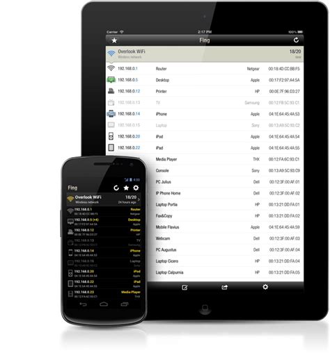 Fing - Network Scanner by Overlook. Discovers all the devices that are connected to your network ...